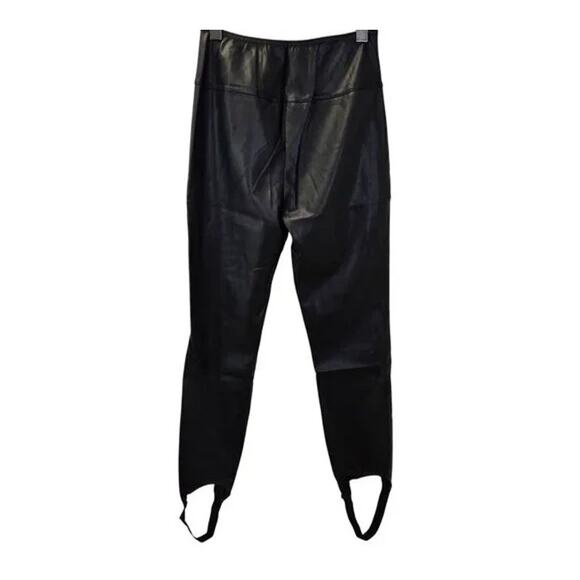 NWT Weworewhat Buttery Faux Leather High Waisted Ankle Stirrup Leggings S Black - Picture 11 of 16